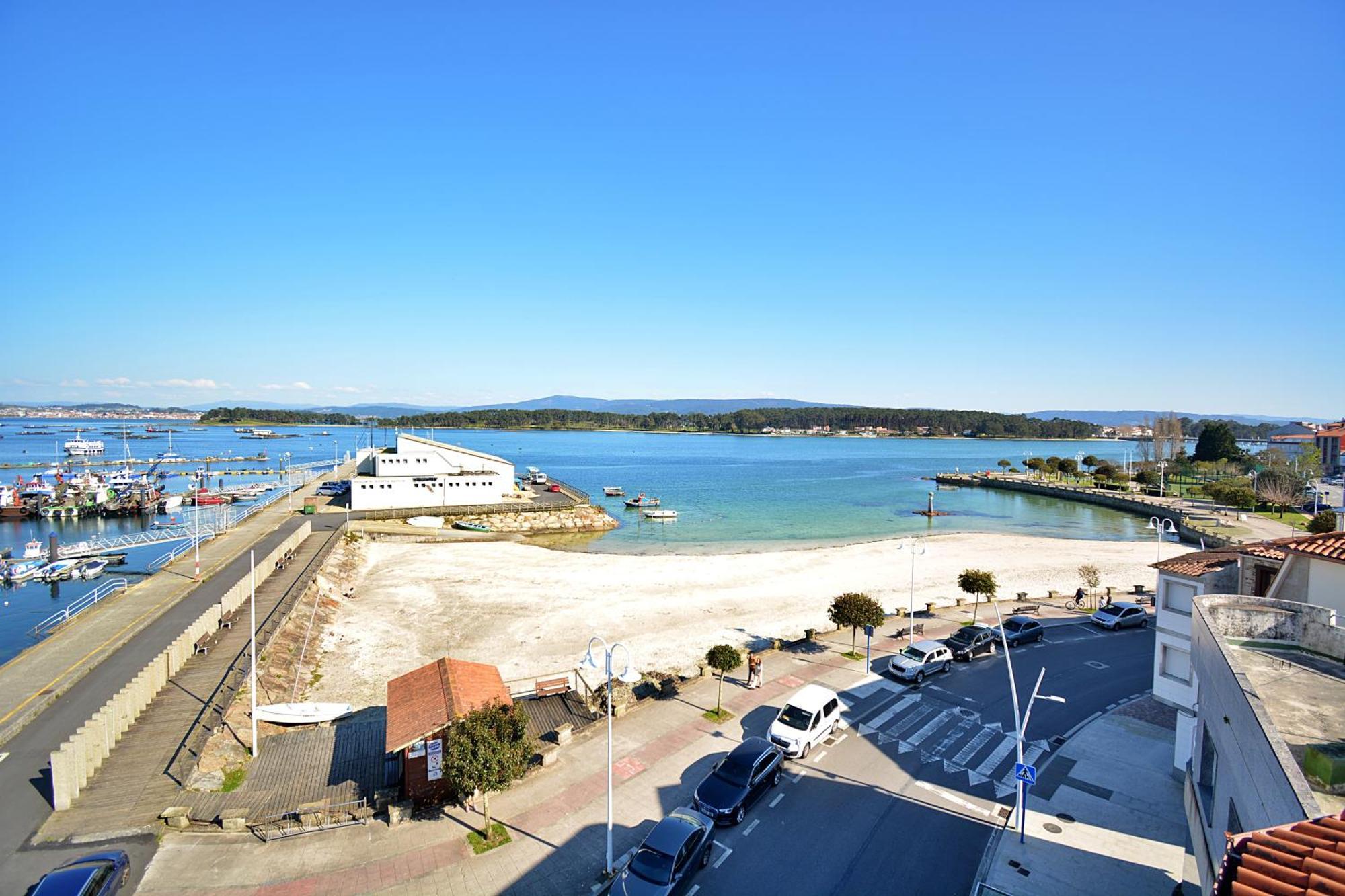 Apartamento Con Terraza Frente Al Mar En O Grove Exterior foto